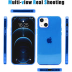 Funda transparente azul
