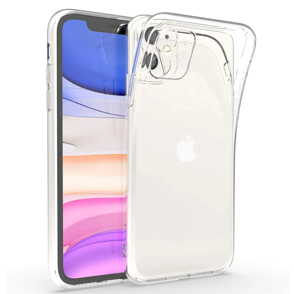 Funda transparente azul