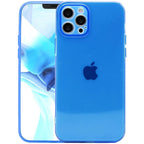 Funda transparente azul