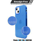 Funda transparente azul