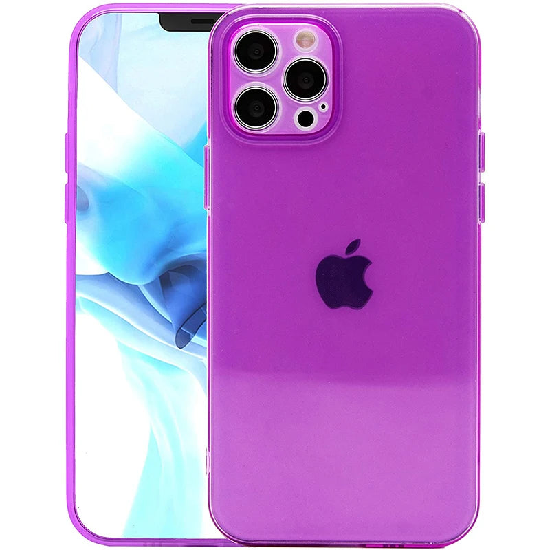 Funda transparente azul