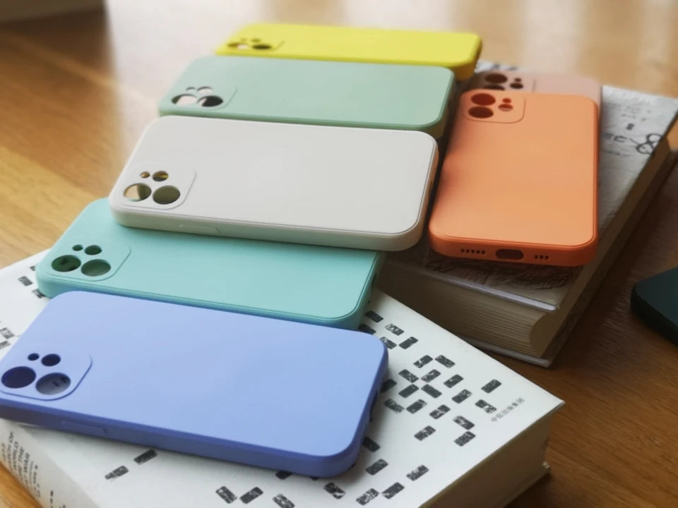 Funda de Silicona líquida de lujo a prueba de golpes