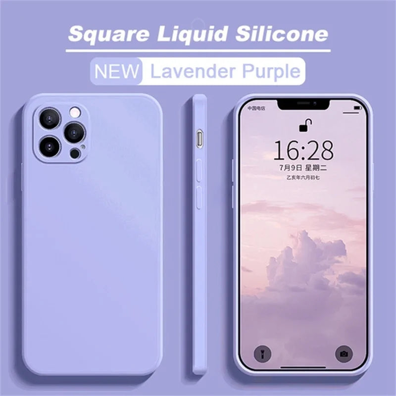 Funda de Silicona líquida de lujo a prueba de golpes