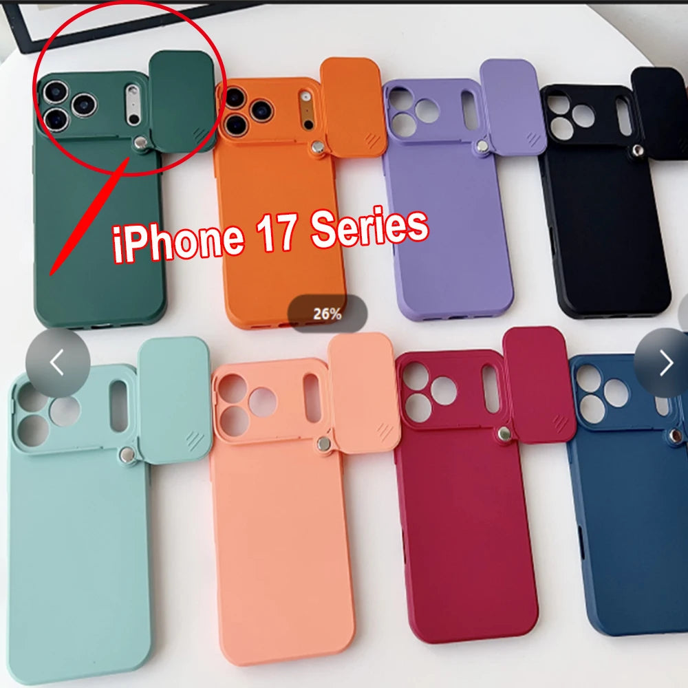 Funda con protector de cámara deslizante