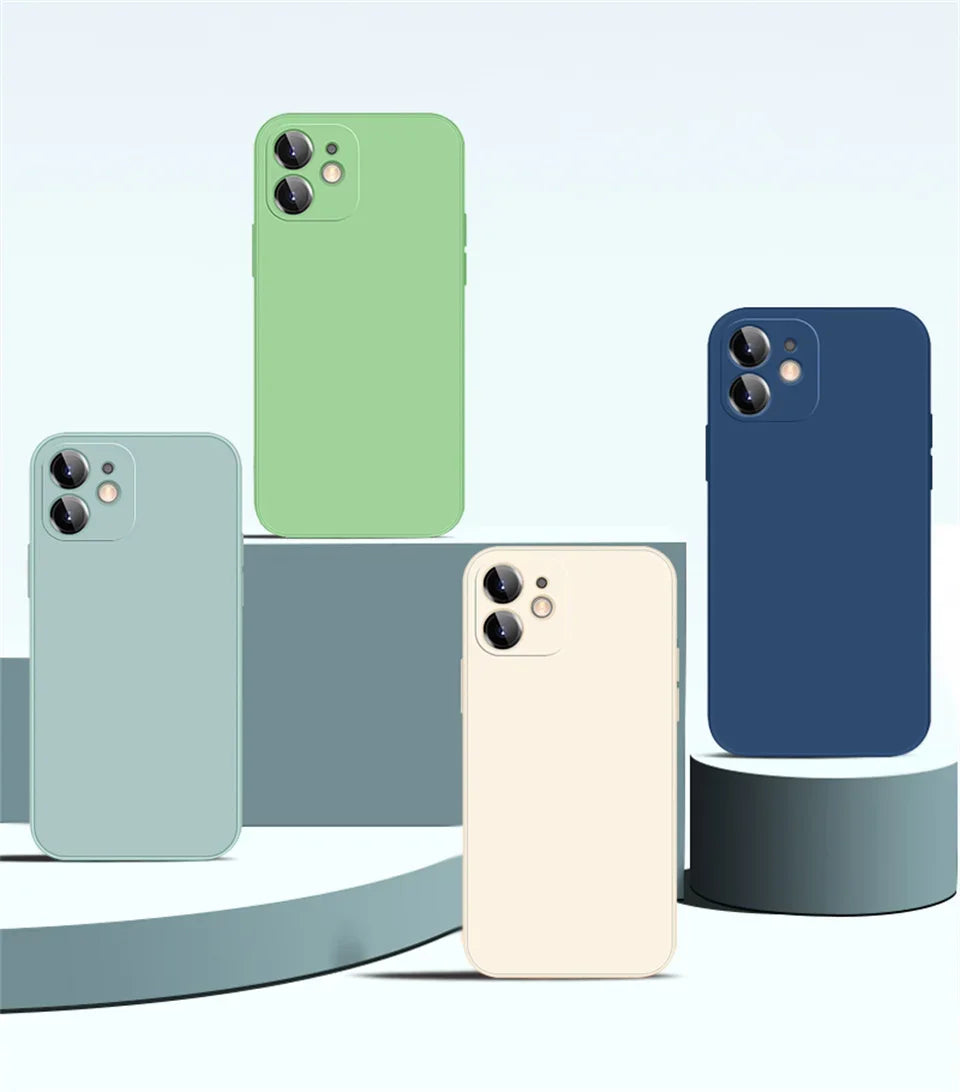 Funda de Silicona líquida de lujo a prueba de golpes