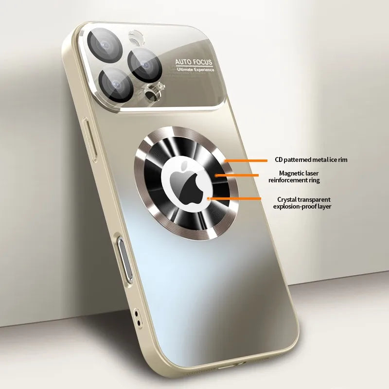 Funda mate de lujo metálica de titanio