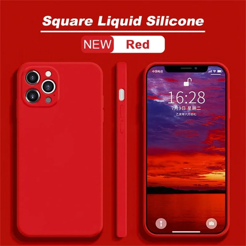 Funda de Silicona líquida de lujo a prueba de golpes