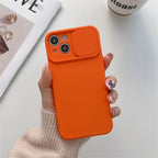 Funda con protector de cámara deslizante