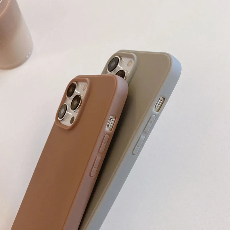 Fundas Mate de Silicona Color Caramelo