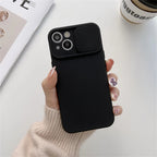 Funda con protector de cámara deslizante
