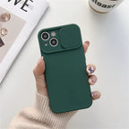 Funda con protector de cámara deslizante