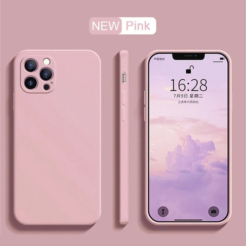 Funda de Silicona líquida de lujo a prueba de golpes