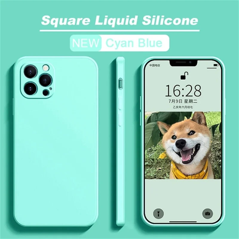 Funda de Silicona líquida de lujo a prueba de golpes