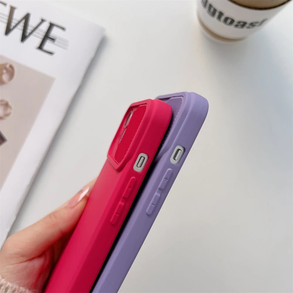Funda con protector de cámara deslizante