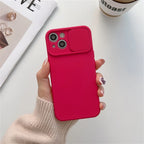 Funda con protector de cámara deslizante