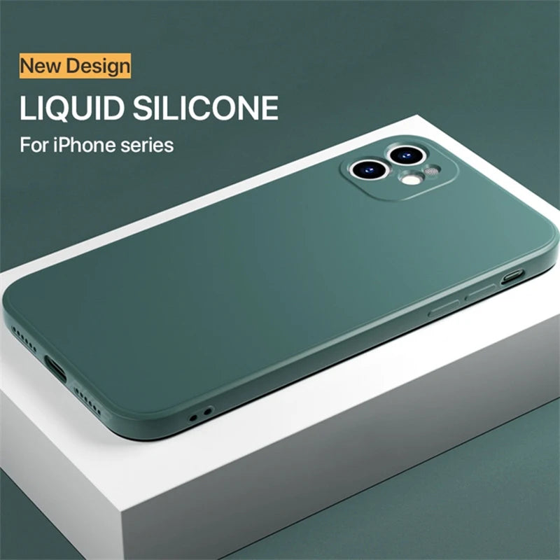 Funda de Silicona líquida de lujo a prueba de golpes