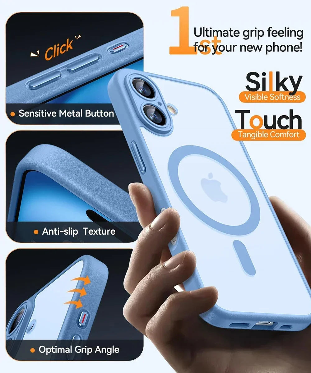 Funda Magnética Mate Translúcida Antigolpes