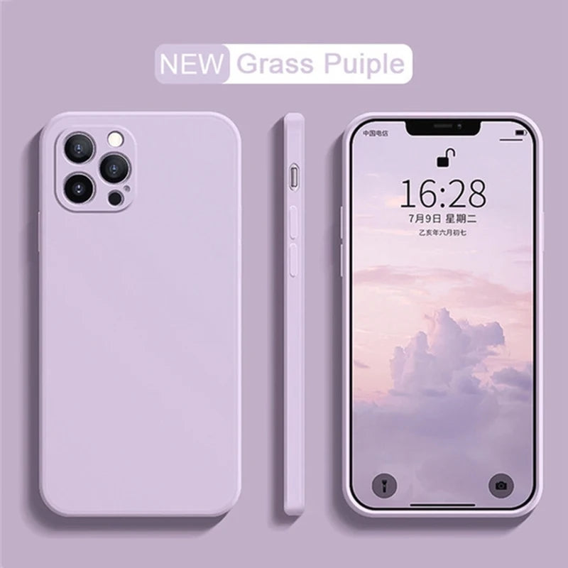 Funda de Silicona líquida de lujo a prueba de golpes