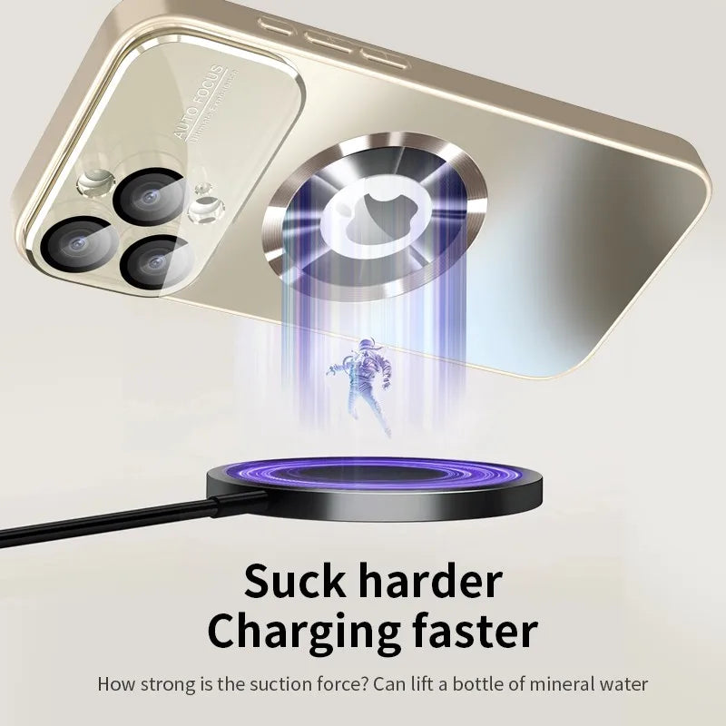 Funda mate de lujo metálica de titanio