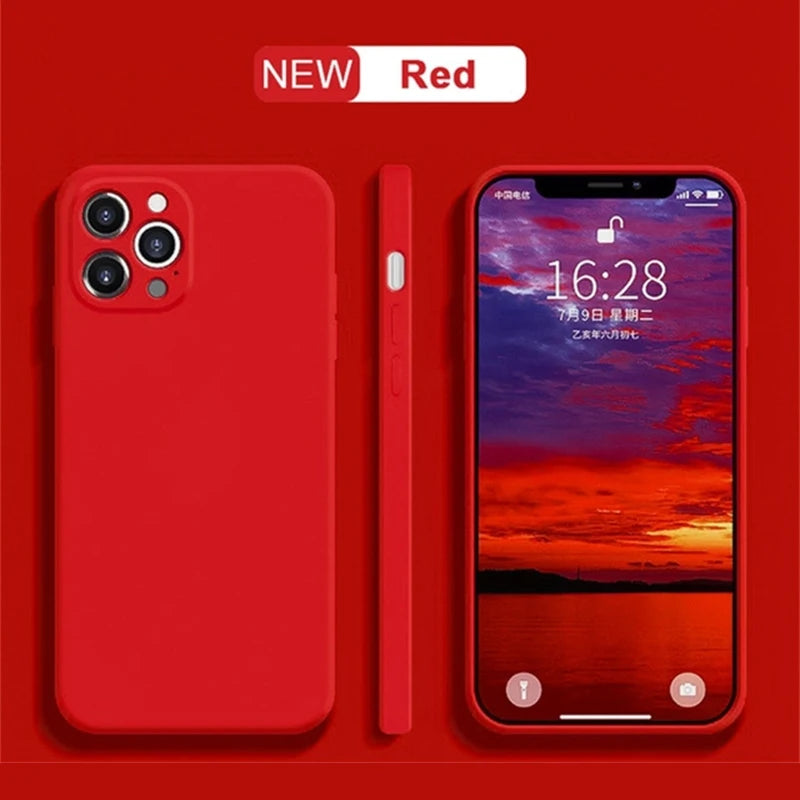Funda de Silicona líquida de lujo a prueba de golpes