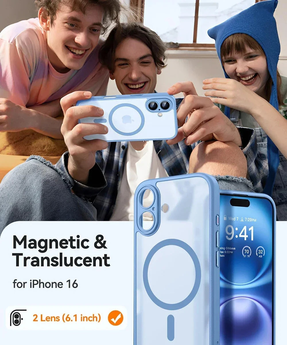 Funda Magnética Mate Translúcida Antigolpes