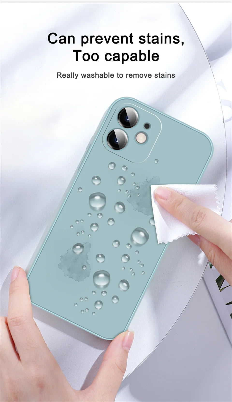 Funda de Silicona líquida de lujo a prueba de golpes