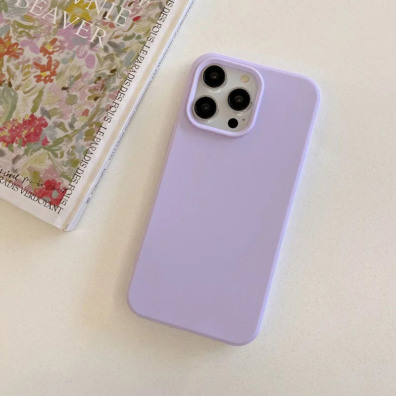 Fundas Mate de Silicona Color Caramelo