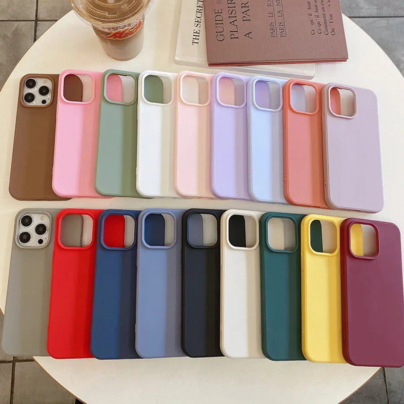 Fundas Mate de Silicona Color Caramelo